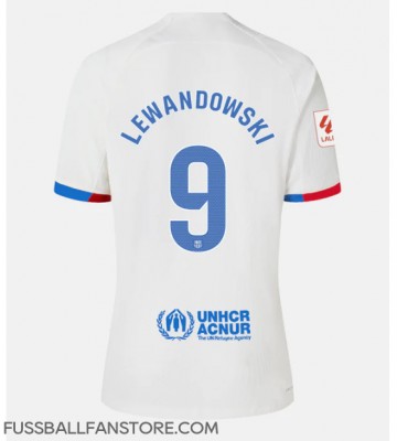 Barcelona Robert Lewandowski #9 Replik Auswärtstrikot 2023-24 Kurzarm